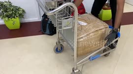 Customs officials recover $ 86340 worth smuggled gold hidden inside baggage trolley at airport in Southern India