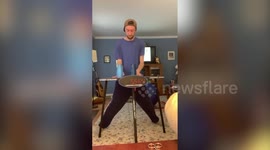 This man has the almost superhuman ability to stack and deconstruct complex patterns made of cups faster than the eye can see.