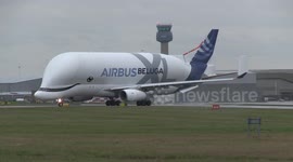 This unusual-looking aircraft catches the attention of plane spotters in the UK