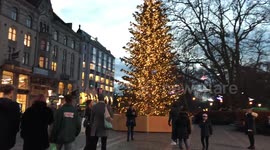 Swedish city of Malmö is covered with Christmas lights