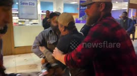 Man carried away after fighting at March for Trump in DC