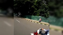 Failed Mobile Thief, In Central Jakarta. Indonesia