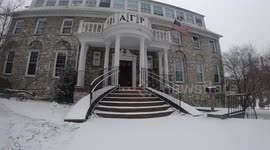 US: Time Lapse Footage Of Snow Accumulating In State College, PA