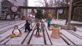Cool timelapse footage shows snow mounting in Apalachin, New York