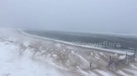 Savage winds and heavy snow batter the Atlantic coast north of Boston as winter storm Gail hits