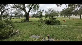 Tampa Bay hit with lightning as Florida feels strong winds