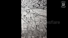 Timelapse of artist's incredibly detailed map drawing of New Zealand town
