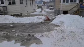 US: Icy Coastal Flooding In New Hampshire After Winter Storm