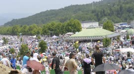Potocari, Srebenica, Bosnia. Memorial day in genocide anniversary
