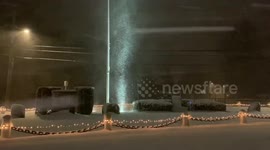 Blizzards strike Long Island, New York as winter storm Gail hits the north-east