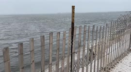 Winter storm Gail erodes beaches and collapses bluff on New York's Atlantic coast