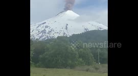 'Villarrica' one of Chile's most active volcanoes erupts