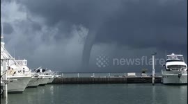 Large Waterspout Off Port Of Spain, Trinidad | December 18th 2020