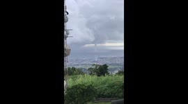 Large Waterspout Off Port Of Spain, Trinidad | December 18th 2020