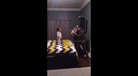 Family recreates favourite video with new participant