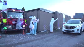 UK fire station turned into drive-thru Santa's grotto to raise money for the charity