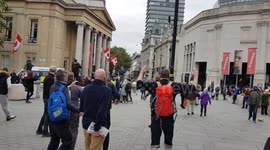 TSG police shut down anti lockdown protest trafalgar sq 26 sep 2020