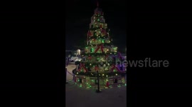 US: Christmas Tree Made From Lobster Traps Displayed In Key West, Florida