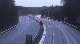 M3 motorway from London quiet on the first day of new Tier 4 restrictions