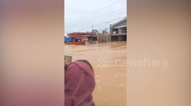 Families evacuated as Storm Vicky kills eight in the Philippines