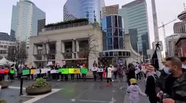 Canada: Supporters Of Farmers In India Demonstrate Outside Facebook Office In Vancouver