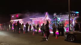 Extravagant life-size gingerbread house in California draws crowd for Christmas