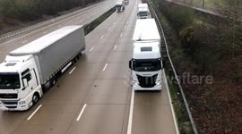 As southeastern English border closes, lorries move to holding area near French border