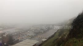 UK travel ban: Video shows an eerily deserted Port of Dover in Kent as lorries clog nearby M20