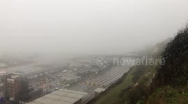 UK travel ban: Video shows eerily deserted Port of Dover in Kent as trucks clog nearby M20 motorway