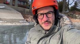 Canadian dad imprints his tushy into ice