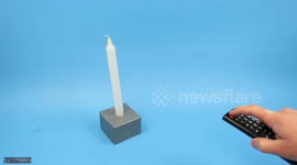 Candle on the remote control I EXPERIMENT