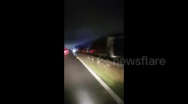 UK: Long Lines Of Lorries On M20 Motorway As France Shuts Borders 2