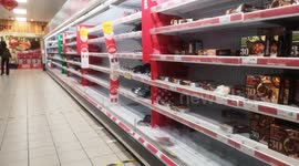 Shelves Stripped Bare By Christmas Shoppers