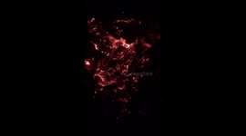 Glowing fire embers