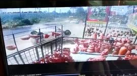 How did he survive that? Driver walks away unhurt after car flips multiple times in shocking crash