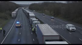 UK travel ban: This is what the M20 in Kent looked like on Tuesday
