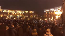 Opposition protest in Yerevan, Armenia
