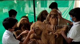 School in south India makes eco-friendly Nativity scene out of all natural materials