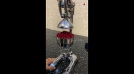 Pomegranate fruit juice ASMR