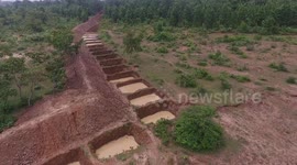 Officials in India turned 10,000ha of forest into a rich water source by digging craters