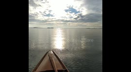 Rowing in venice. No tourism no waves