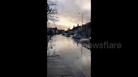 Heavy rain floods Norfolk