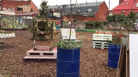 Typical Swedish neighborhood creates an ecological Christmas playground