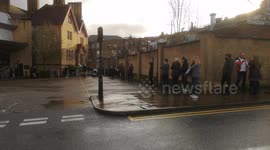 Massive Christmas Eve Queue For Waitrose