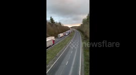 Amid border chaos, thousands of drivers stranded in Kent, UK
