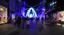 Oxford Street Near Empty On Christmas Eve