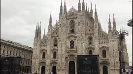 Lock down Christmas day in Milan,Italy