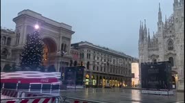 Lock down Christmas day in Milan,Italy
