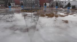 Christmas Day 2020 Pointe Claire Village Washed Out All The Snow
