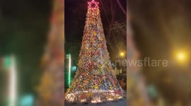 Recycled Christmas tree erected at church to thank COVID-19 warriors in Karnataka